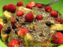 chia seeds-almond milk